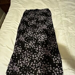 Purple floral maxi skirt